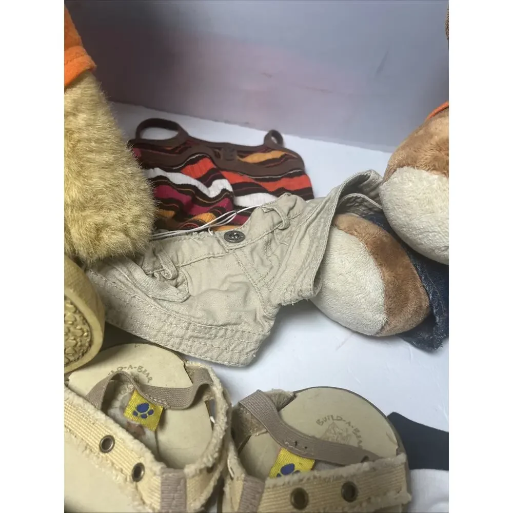 Harley Davidson Faux Leather Jackets Pair Of Build A Bear Puppies & 3 Outfits